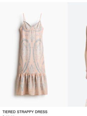 H&M Summer Dress (Tiered Dusty Pink)